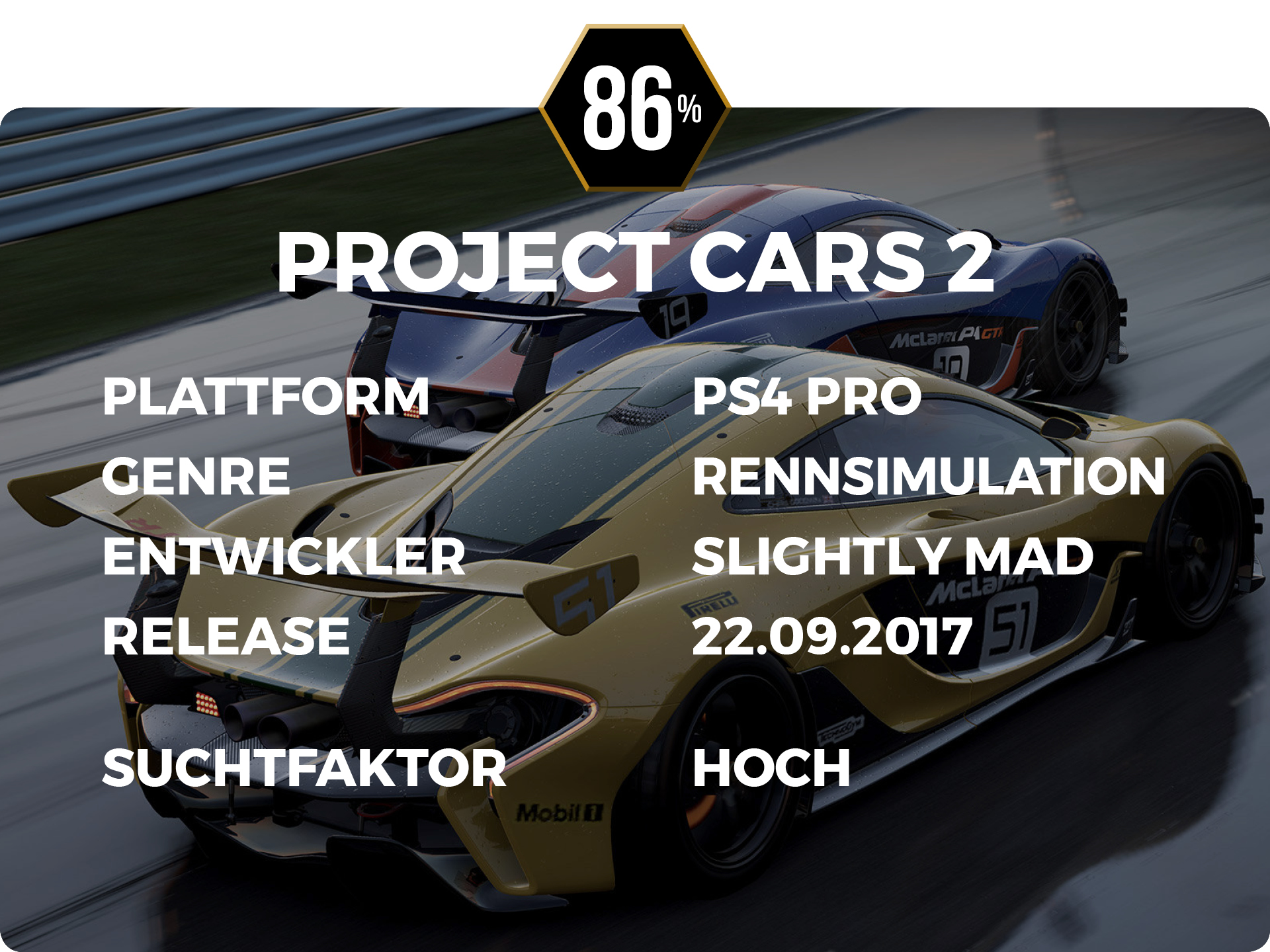 Reviewbild Project Cars 2