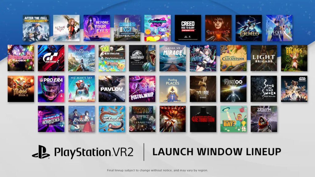 PlayStation VR2 Launch Line-Up